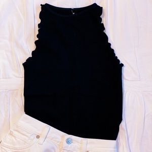 Free People Feels Good Black Bodysuit